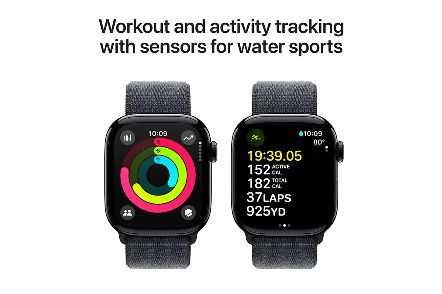 Apple Watch Series 10 GPS   Cellular | 42mm | Jet Black Aluminium Case with Ink Sport Loop