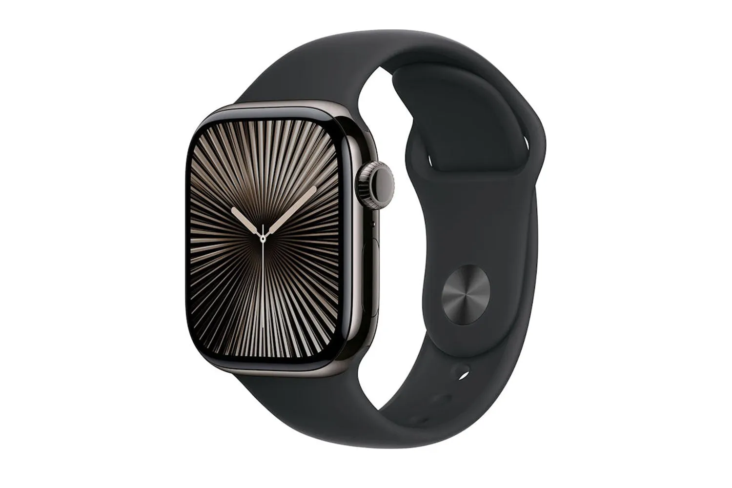 Apple Watch Series 10 GPS   Cellular | 42mm | Slate Titanium Case with Black Sport Band M/L