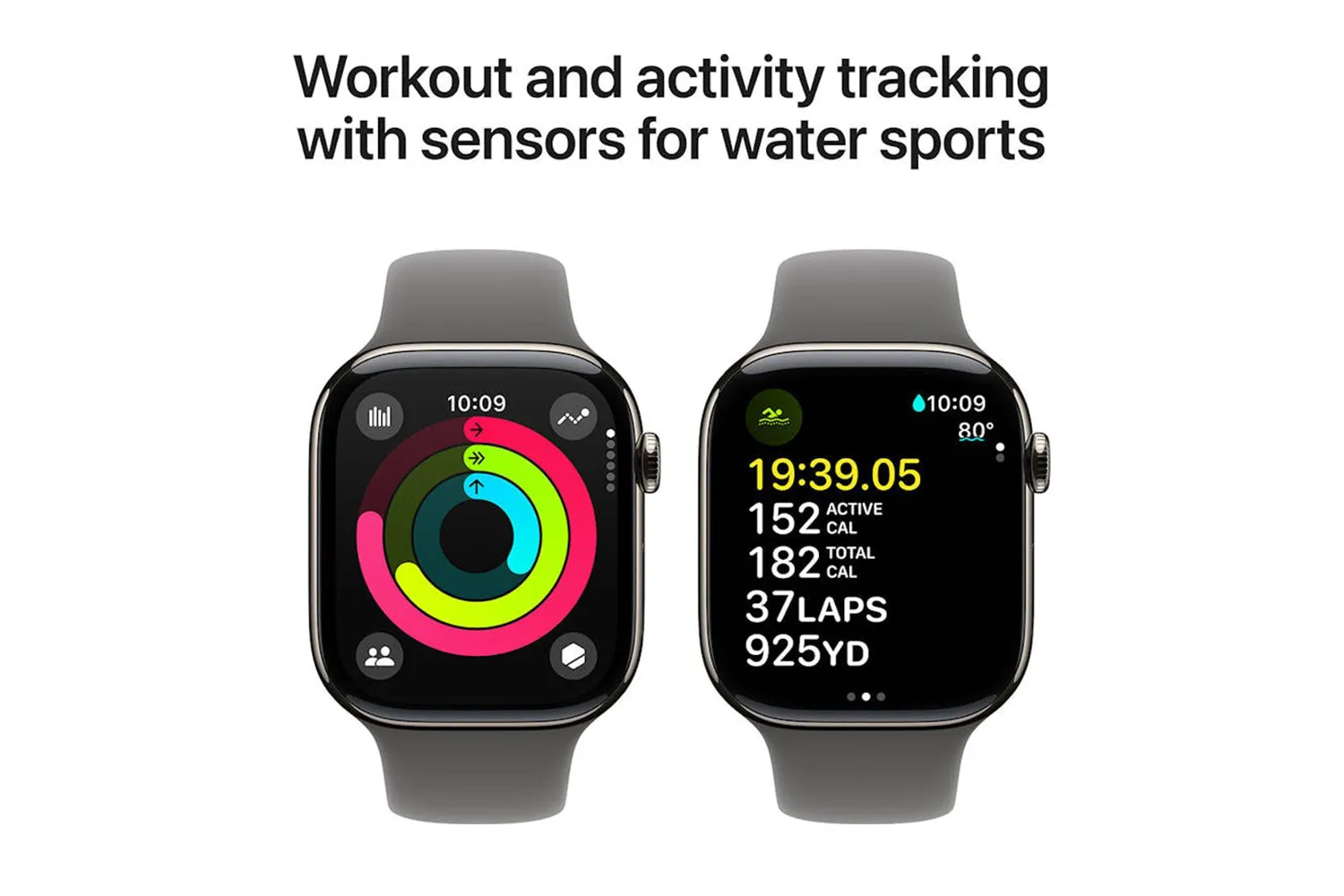 Apple Watch Series 10 GPS   Cellular | 46mm | Natural Titanium Case with Stone Grey Sport Band S/M