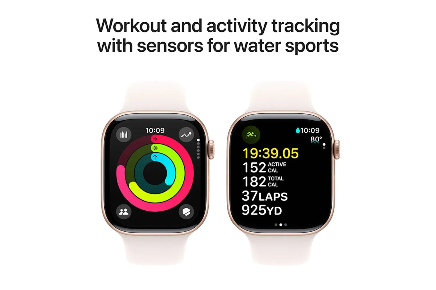 Apple Watch Series 10 GPS   Cellular | 46mm | Rose Gold Aluminium Case with Light Blush Sport Band M/L