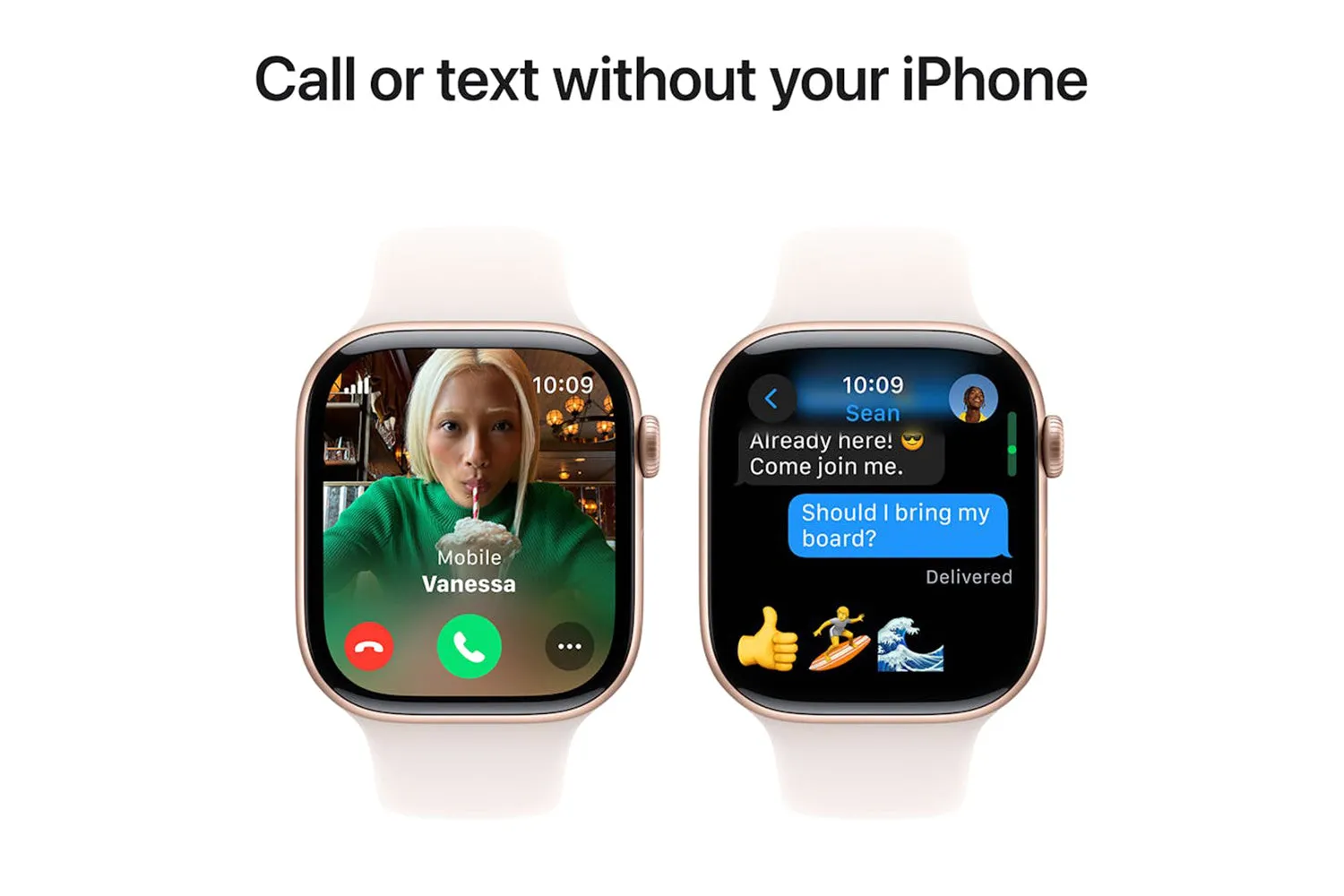 Apple Watch Series 10 GPS   Cellular | 46mm | Rose Gold Aluminium Case with Light Blush Sport Band M/L