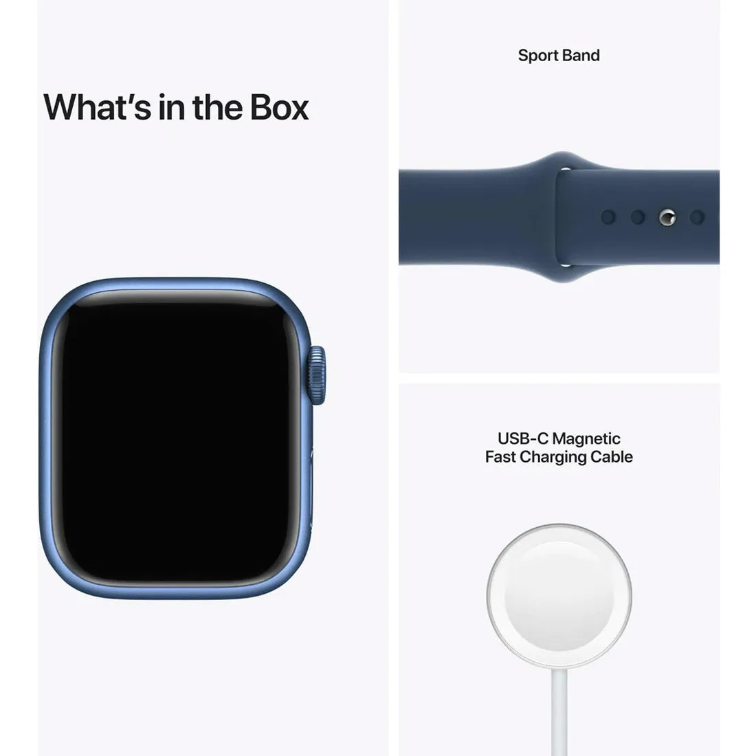 Apple Watch Series 7 41mm Aluminium Case With Sport Band GPS   Cellular - Blue - pristine Refurbished   - AU Version