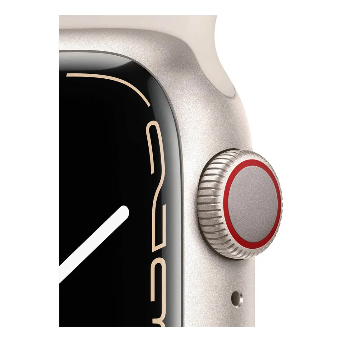 Apple Watch Series 7 45mm GPS   Cellular Aluminium Case With Sport Band - Starlight - Open Never Used - AU Version