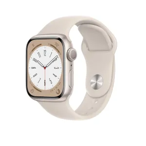 Apple Watch Series 8 GPS, 41mm Starlight Aluminium Case with Starlight Sport Band - Refurbished (Grade-A)