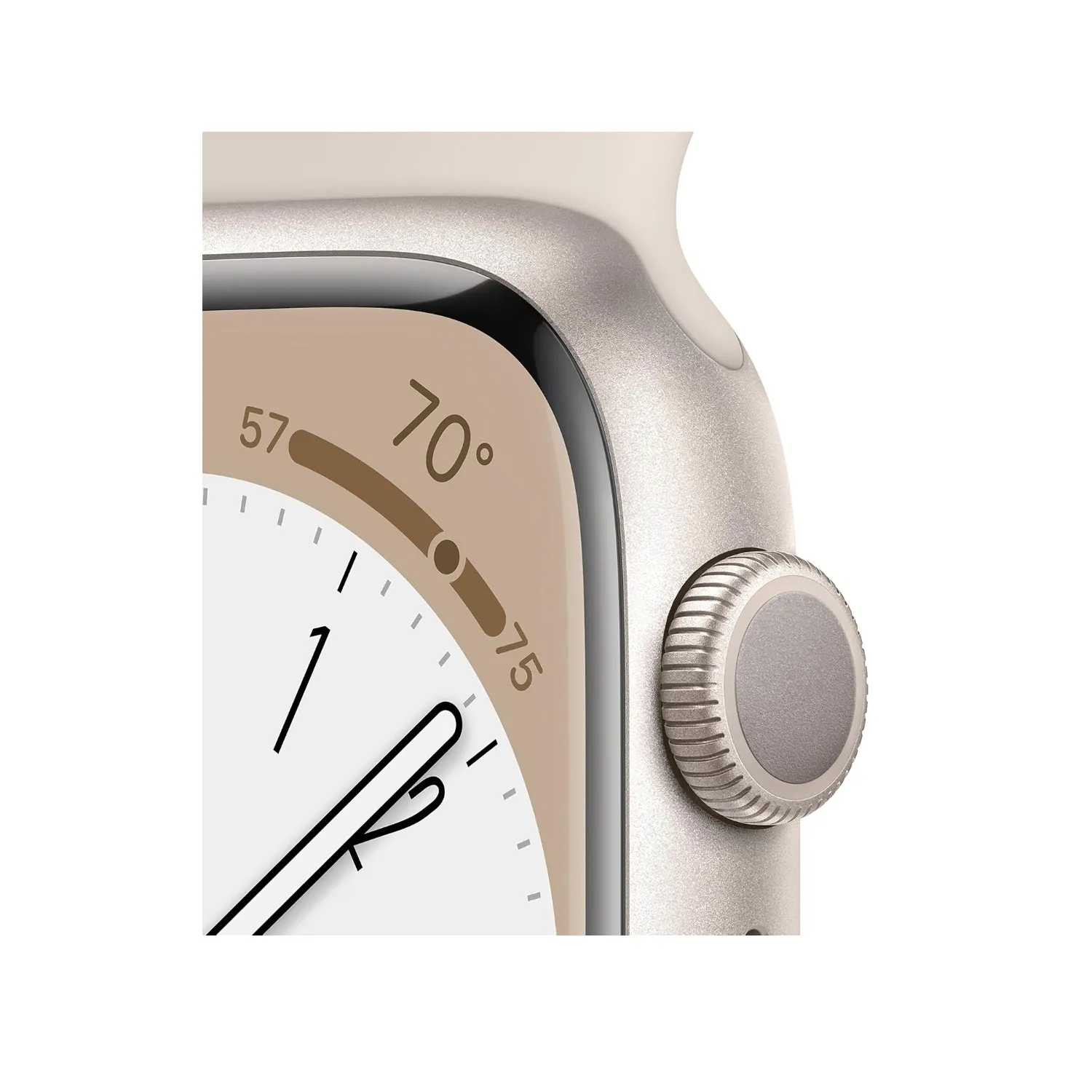 Apple Watch Series 8 GPS, 41mm Starlight Aluminium Case with Starlight Sport Band - Refurbished (Grade-A)