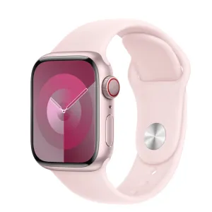 Apple Watch Series 9 41mm GPS   Cellular Pink Aluminium Case with Light Pink Sport Band (Opened Never Used)