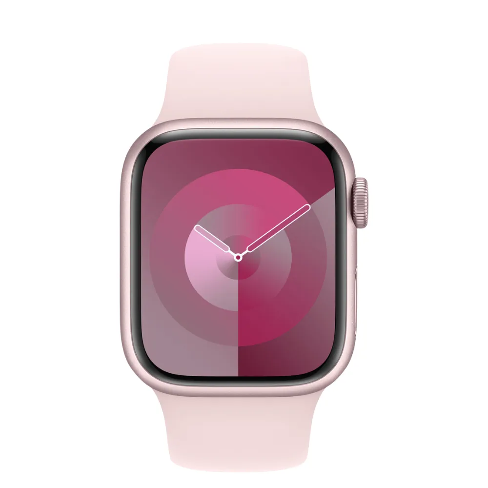 Apple Watch Series 9 41mm GPS   Cellular Pink Aluminium Case with Light Pink Sport Band (Opened Never Used)