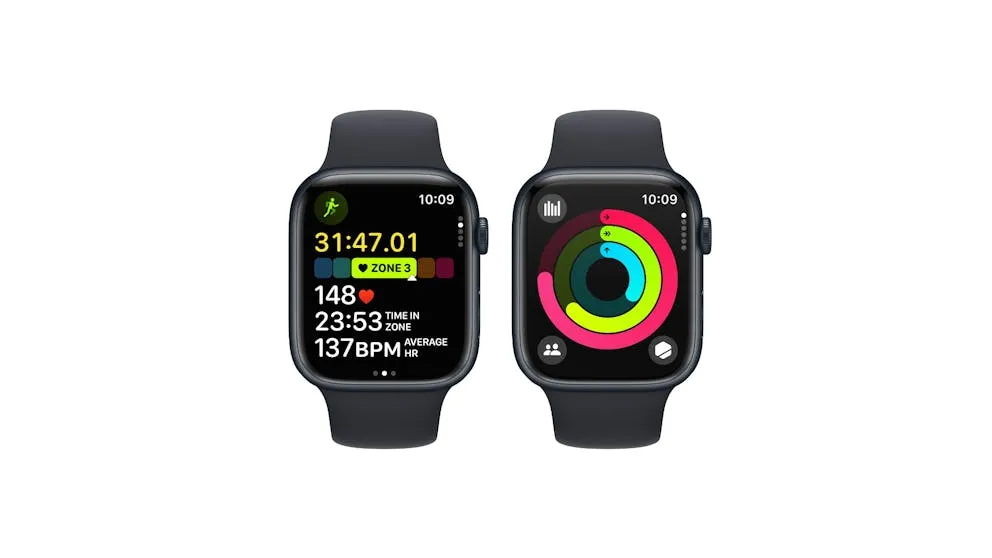 Apple Watch Series 9 45mm (GPS   Cellular) Midnight Aluminium Case with Midnight Sport Band (M/L) (Open Never Used)