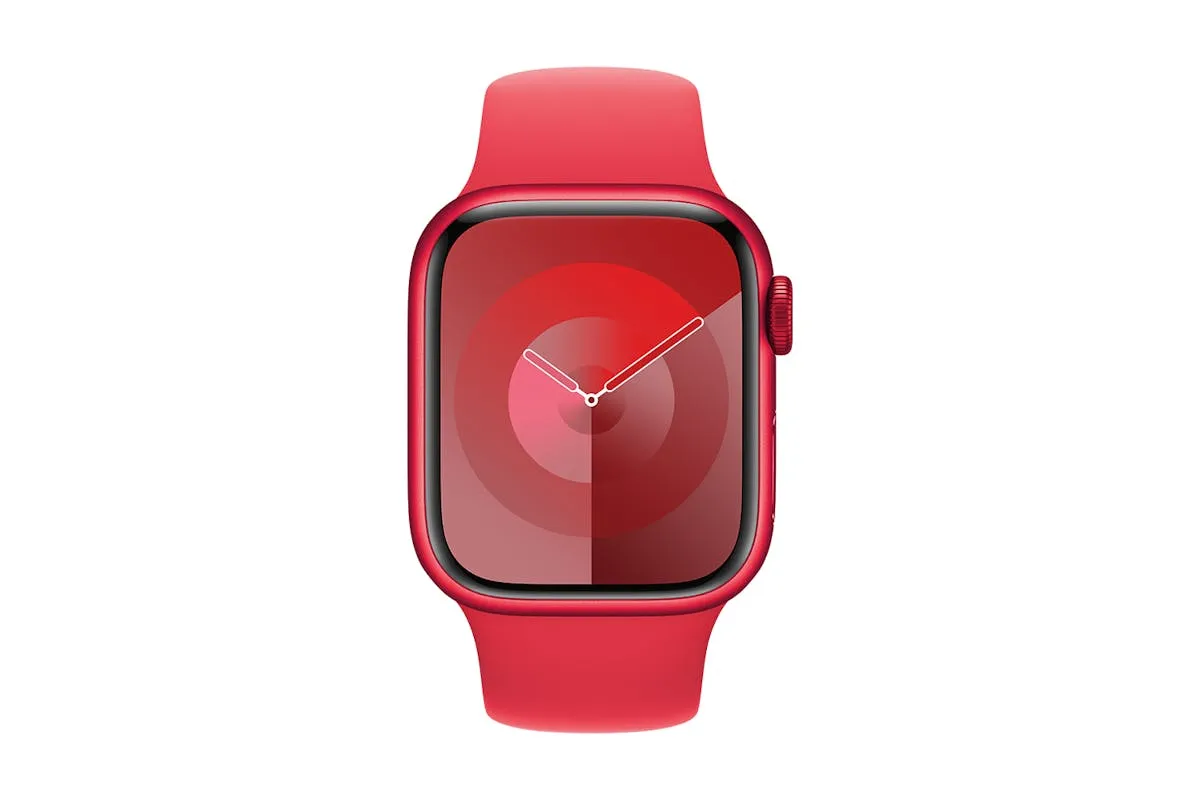 Apple Watch Series 9  | 45mm | Red Aluminium Red Sport Band S/M