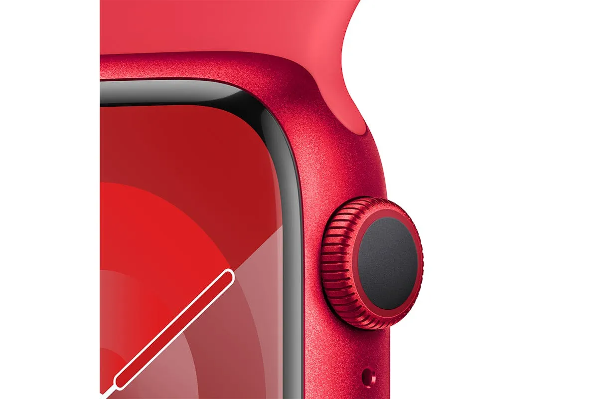 Apple Watch Series 9  | 45mm | Red Aluminium Red Sport Band S/M