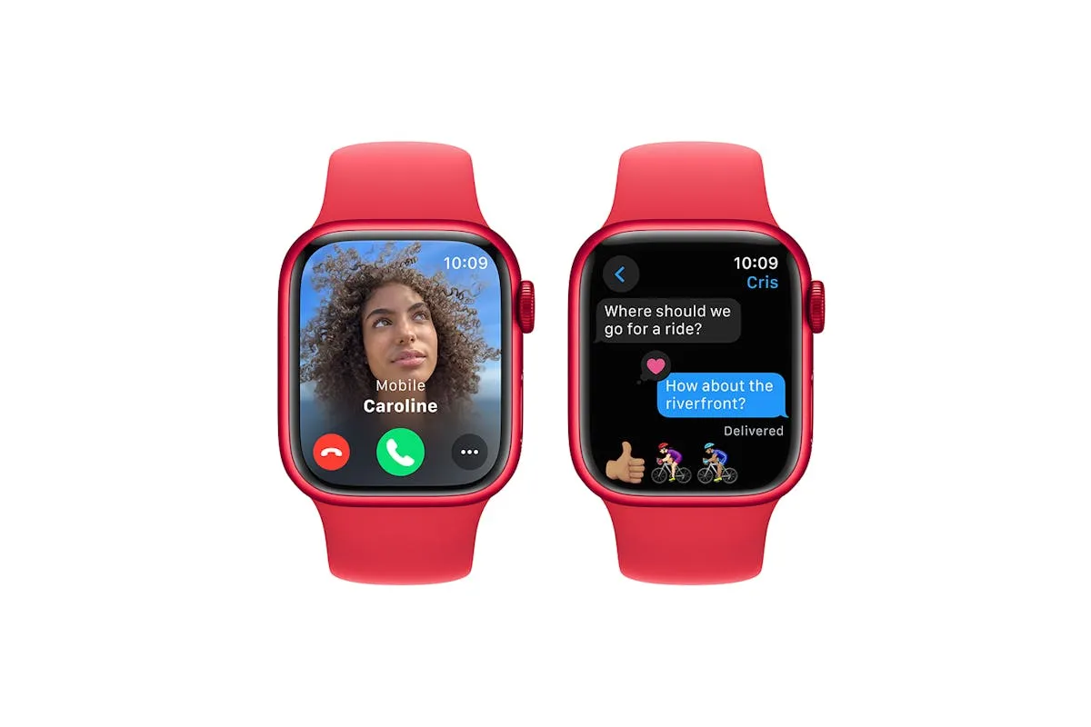 Apple Watch Series 9  | 45mm | Red Aluminium Red Sport Band S/M