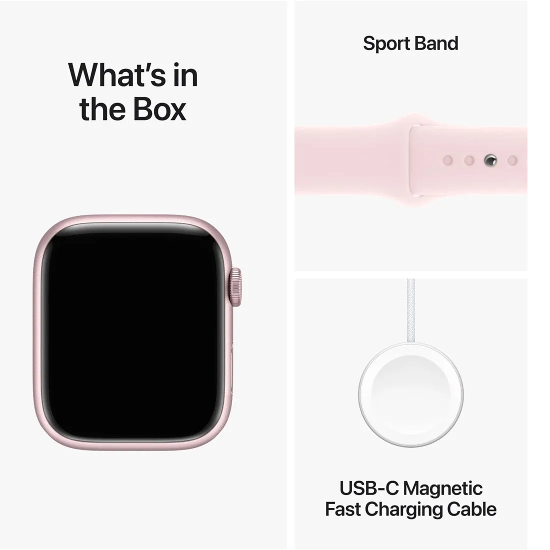 Apple Watch Series 9 GPS   Cellular 45mm Pink Aluminium Case w/ Light Pink Sport Band (M/L) Opened Never Used
