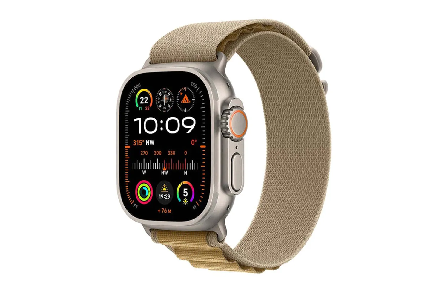 Apple Watch Ultra 2 | 49mm | Natural Titanium Case with Tan Alpine Loop M
