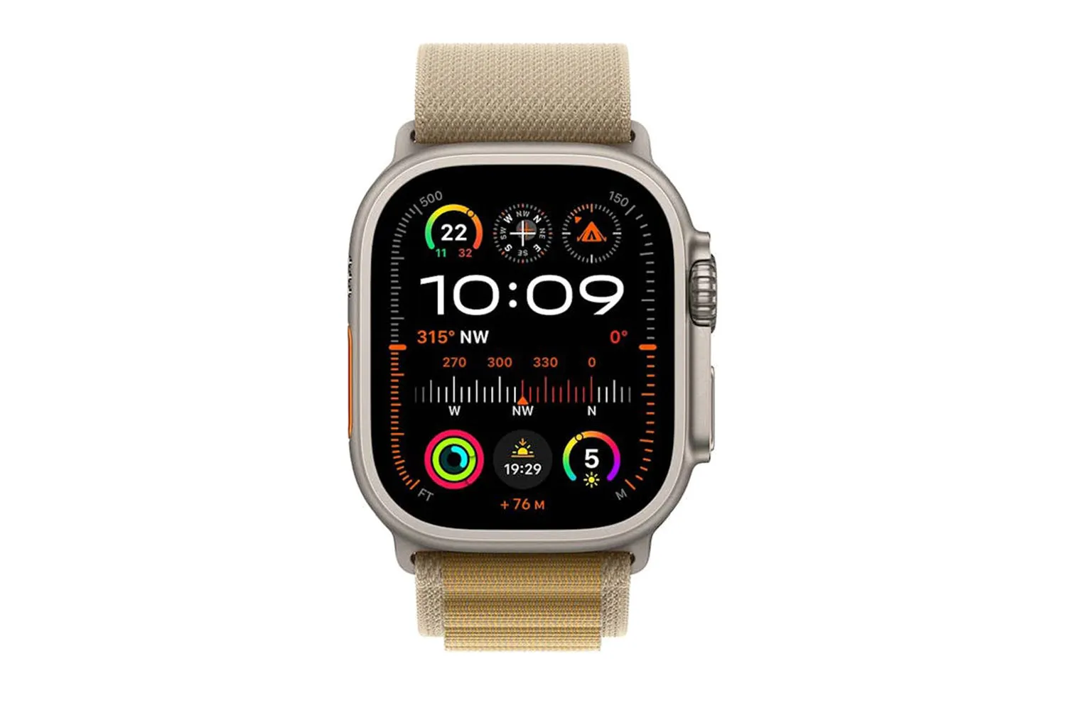 Apple Watch Ultra 2 | 49mm | Natural Titanium Case with Tan Alpine Loop M
