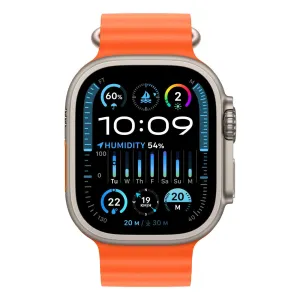 Apple Watch Ultra 2 49mm Titanium Case GPS   Cellular Orange Ocean Band ( Open Never Used )