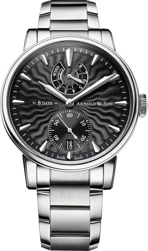 Arnold & Son Watch Eight Day Royal Navy Black Bracelet