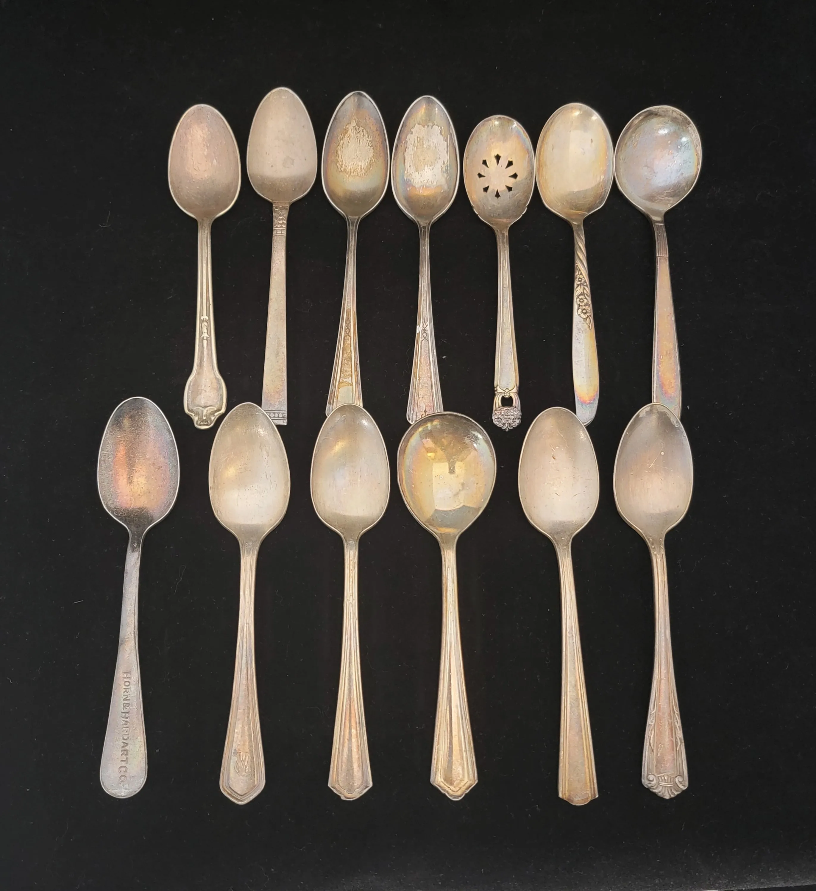 Assorted Silver Plate Spoons 13 Pieces - $500 APR Value w/ CoA!