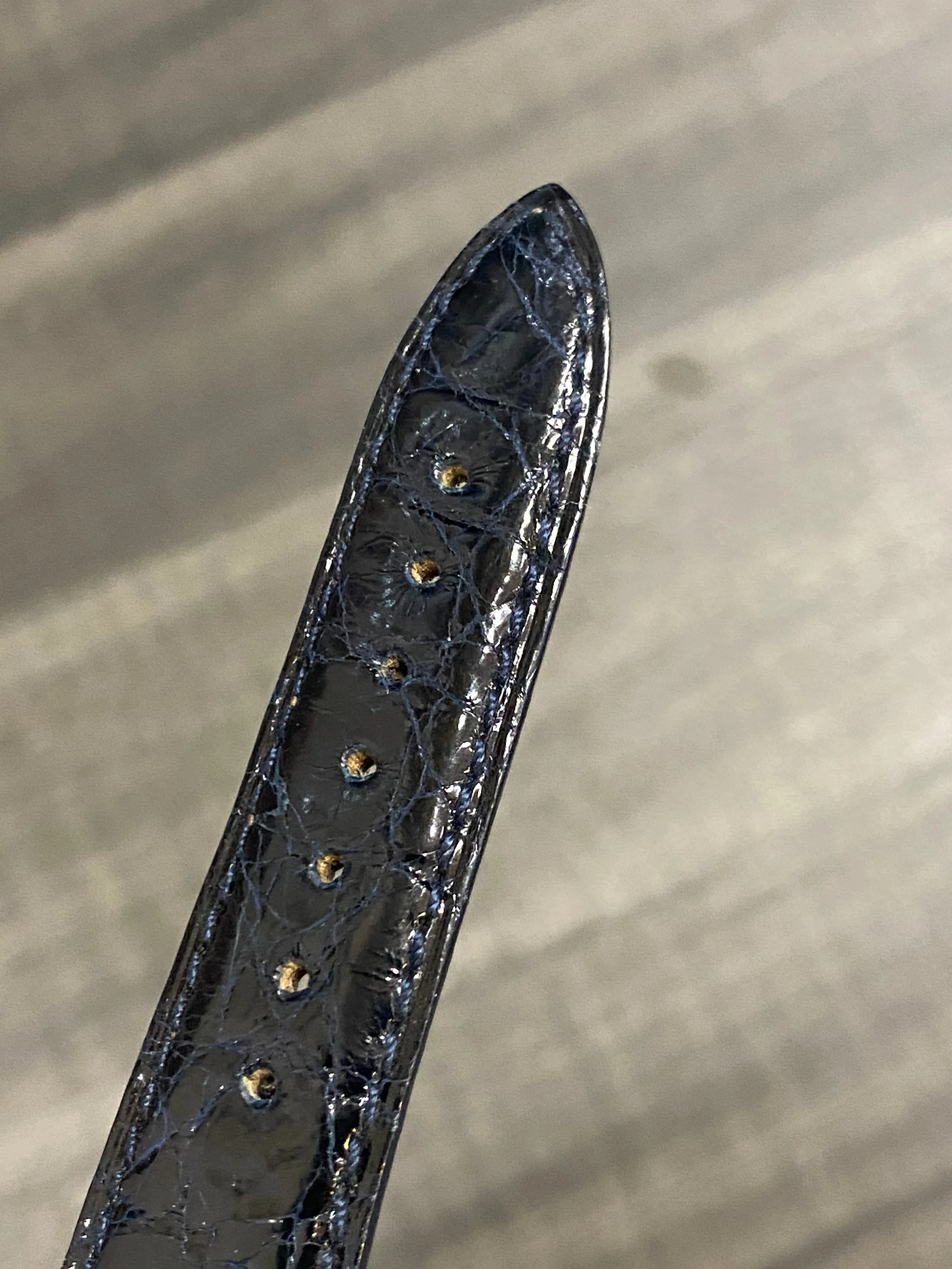AUDEMARS PIGUET Dark Blue Padded Crocodile Leather Watch Strap - $800 APR VALUE w/ CoA! ✓