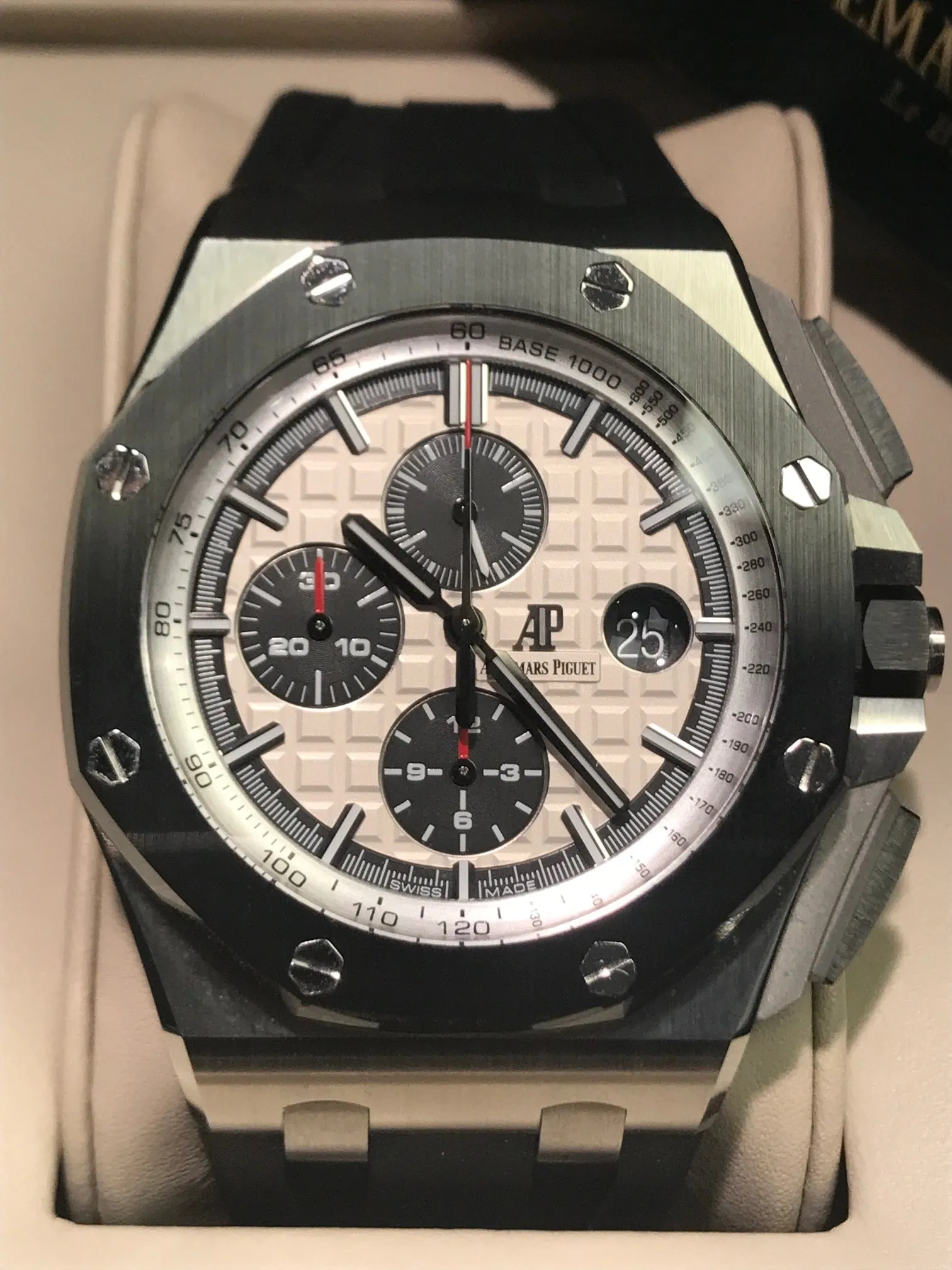 AUDEMARS PIGUET Royal Oak Offshore Chronograph SS/Ceramic w/ Original Box & Papers! - $40K VALUE!