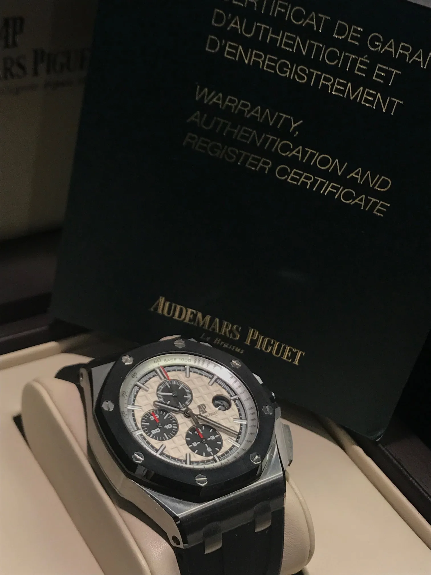 AUDEMARS PIGUET Royal Oak Offshore Chronograph SS/Ceramic w/ Original Box & Papers! - $40K VALUE!