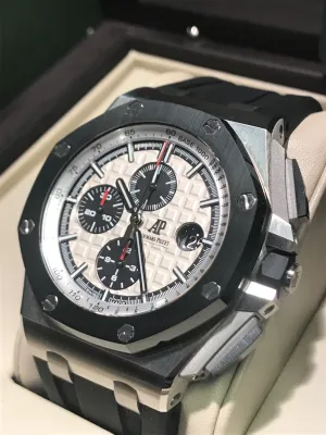 AUDEMARS PIGUET Royal Oak Offshore Chronograph SS/Ceramic w/ Original Box & Papers! - $40K VALUE!