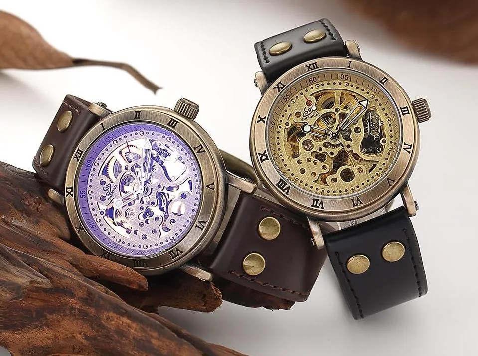 AUGUSTUS Automatic Vintage Bronze Watch