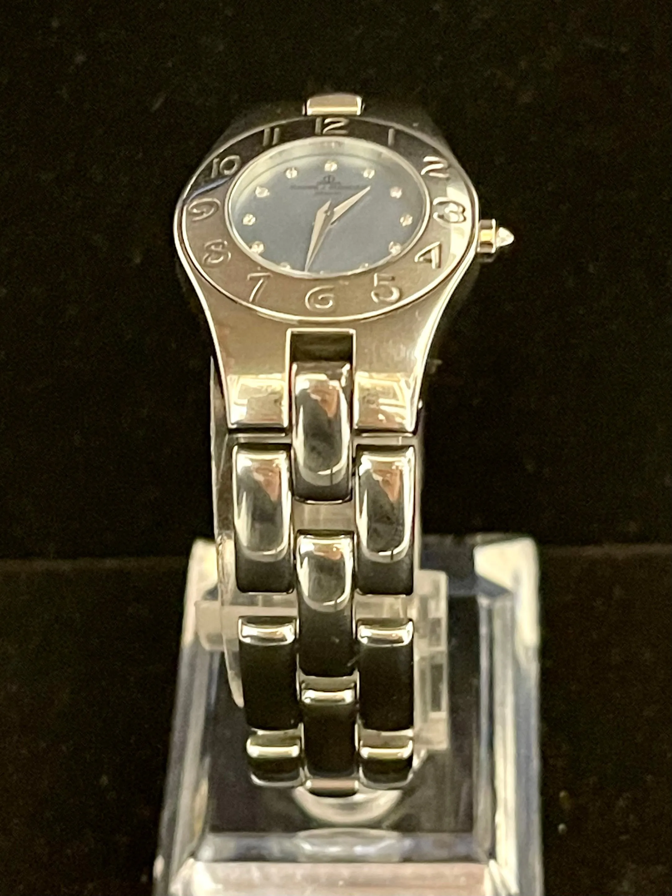 Baume & Mercier Blue MOP Dial w/ Diam in SS Ladies Wrist Watch - $6K APR w/ COA!