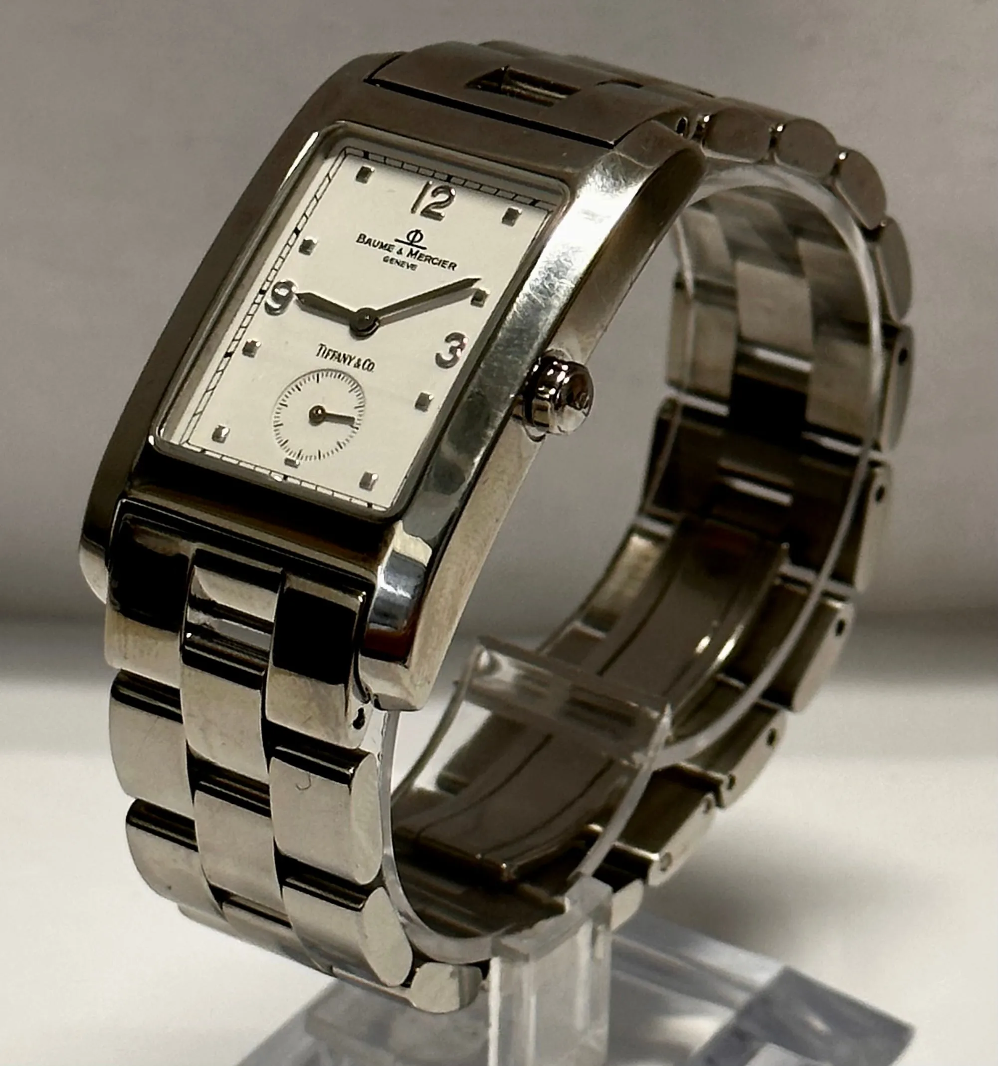 Baume & Mercier Co-Braded Tiffany & Co SS Chrono  Men's Watch - $8K APR w/ COA!!
