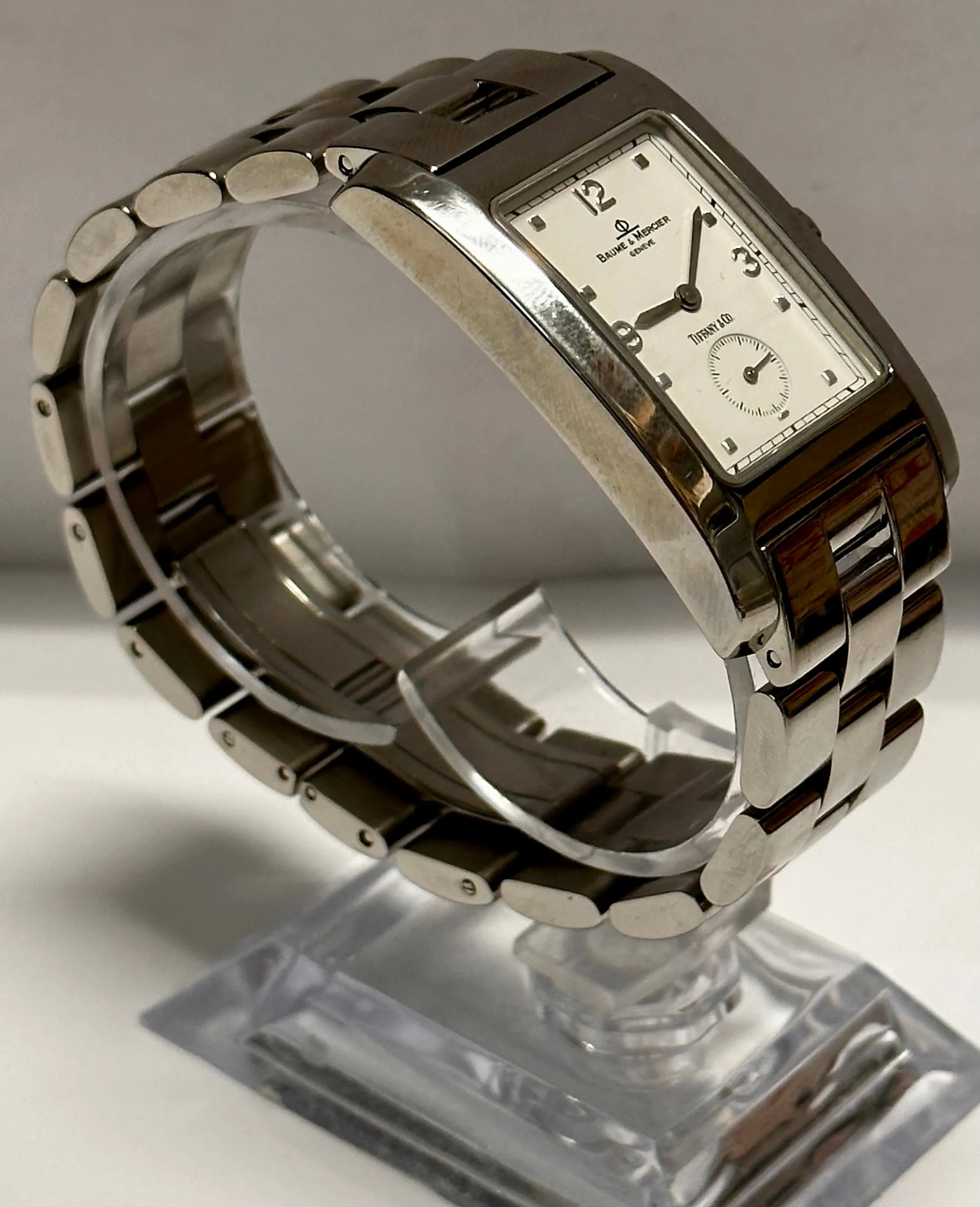 Baume & Mercier Co-Braded Tiffany & Co SS Chrono  Men's Watch - $8K APR w/ COA!!