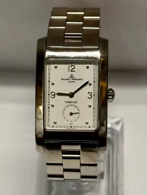 Baume & Mercier Co-Braded Tiffany & Co SS Chrono  Men's Watch - $8K APR w/ COA!!