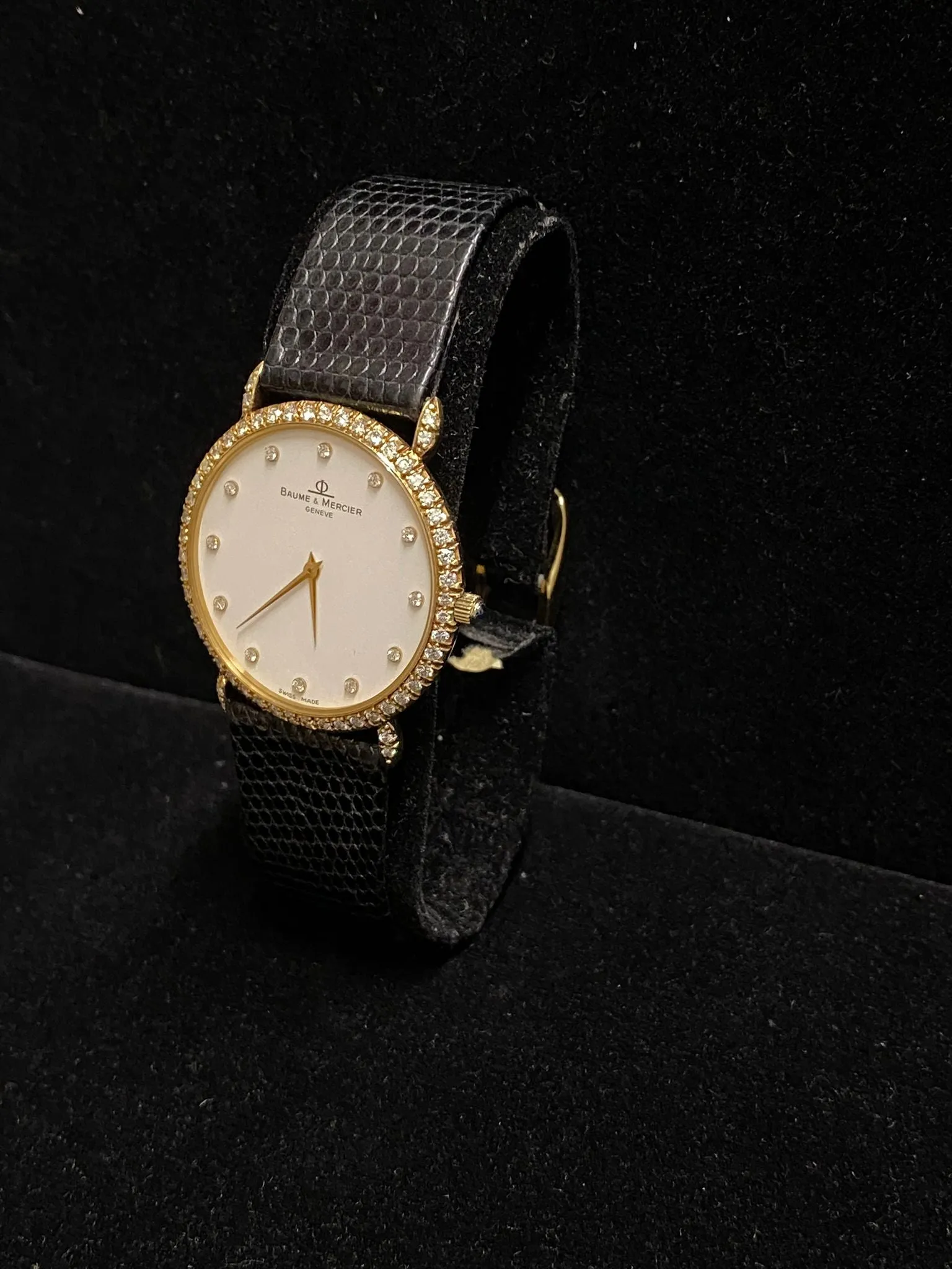 Baume & Mercier Incredibly 18K YG w/70 Diamonds Bezel & Dial- $30K APR w/ COA!!!