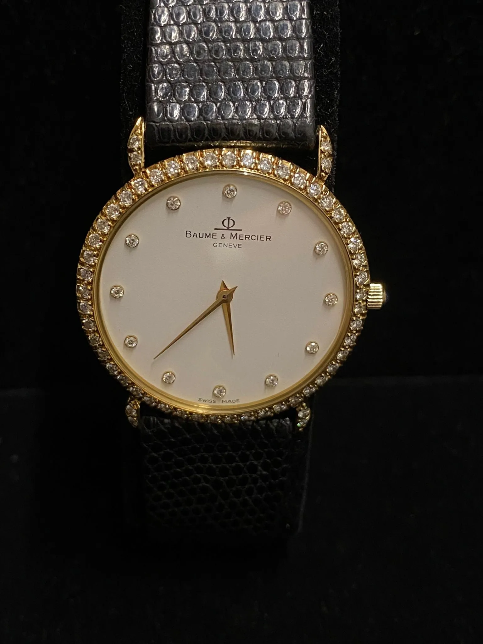 Baume & Mercier Incredibly 18K YG w/70 Diamonds Bezel & Dial- $30K APR w/ COA!!!