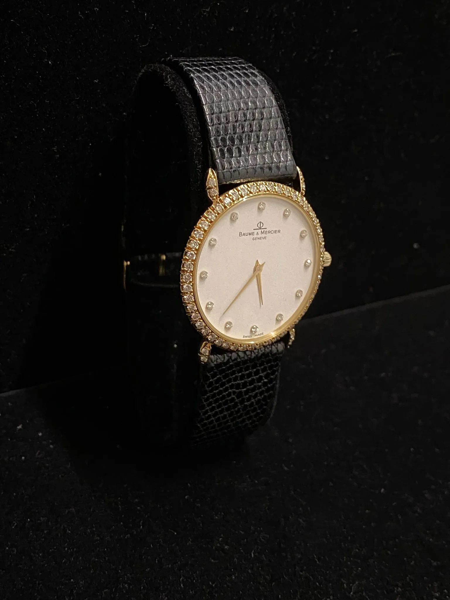 Baume & Mercier Incredibly 18K YG w/70 Diamonds Bezel & Dial- $30K APR w/ COA!!!