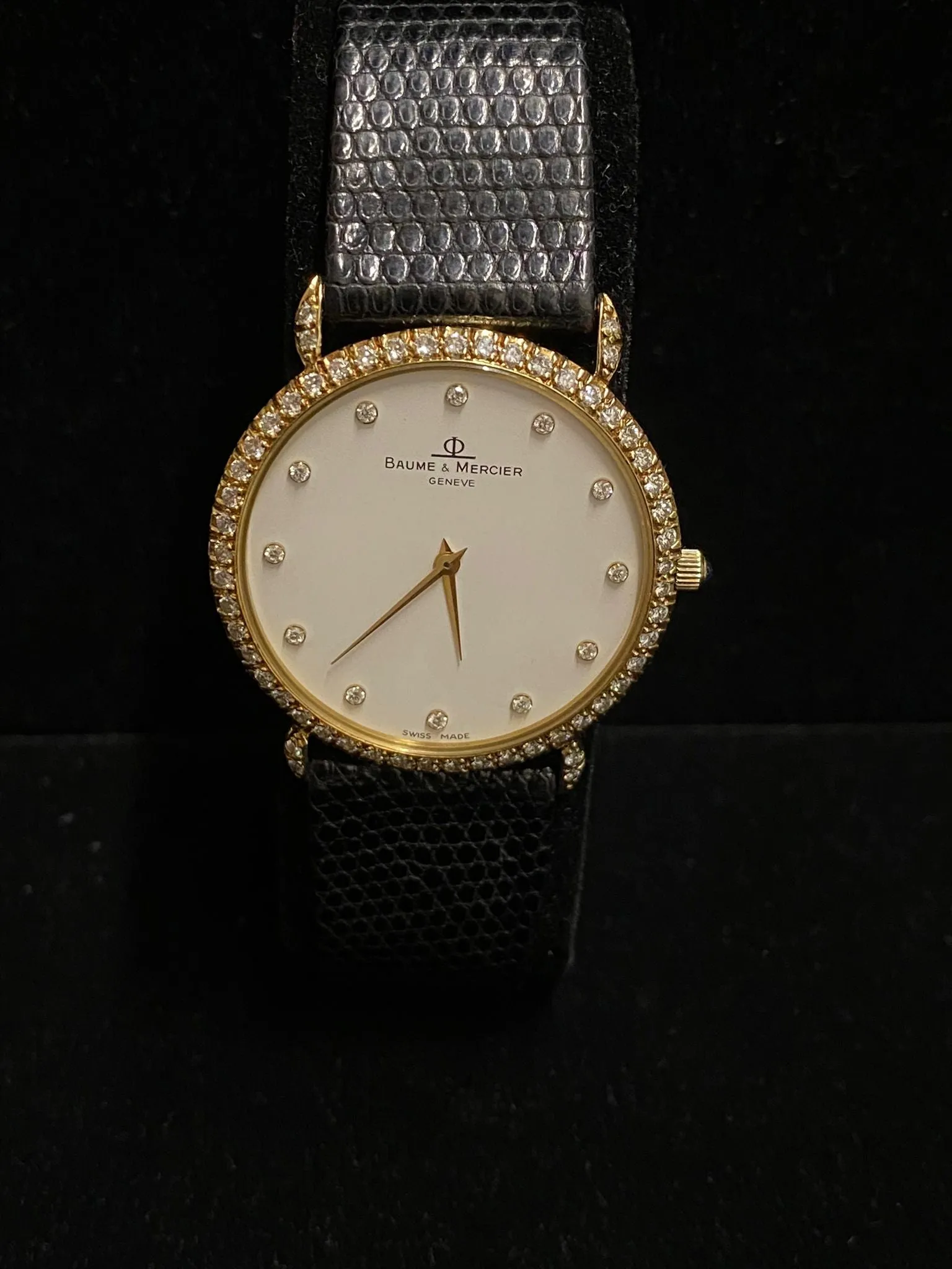 Baume & Mercier Incredibly 18K YG w/70 Diamonds Bezel & Dial- $30K APR w/ COA!!!