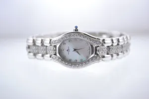 Baume & Mercier Lady's Wristwatch in 18K White Gold with Diamonds & Mother of Pearl Dial - $18K VALUE