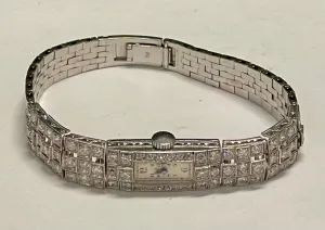 BAUME & MERCIER Vintage 1920s Platine W/ 77 Diamonds 31 Grams - $40K APR w/ COA!
