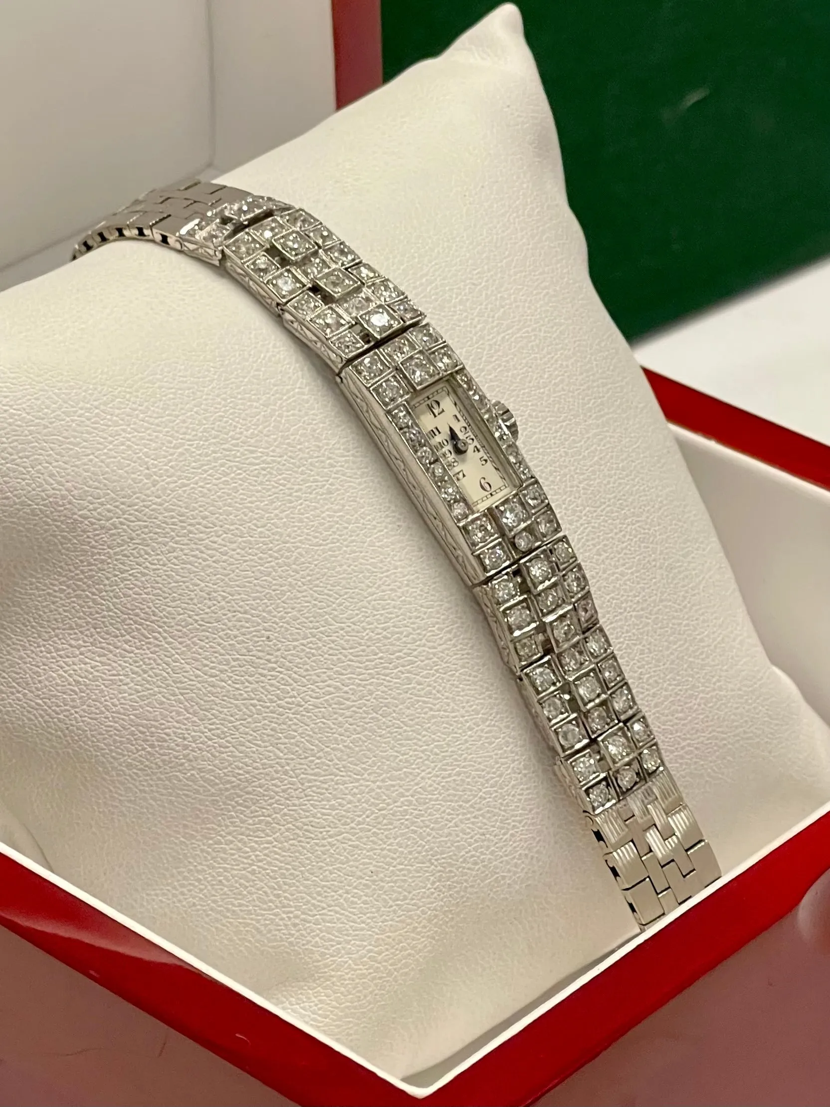 BAUME & MERCIER Vintage 1920s Platine W/ 77 Diamonds 31 Grams - $40K APR w/ COA!
