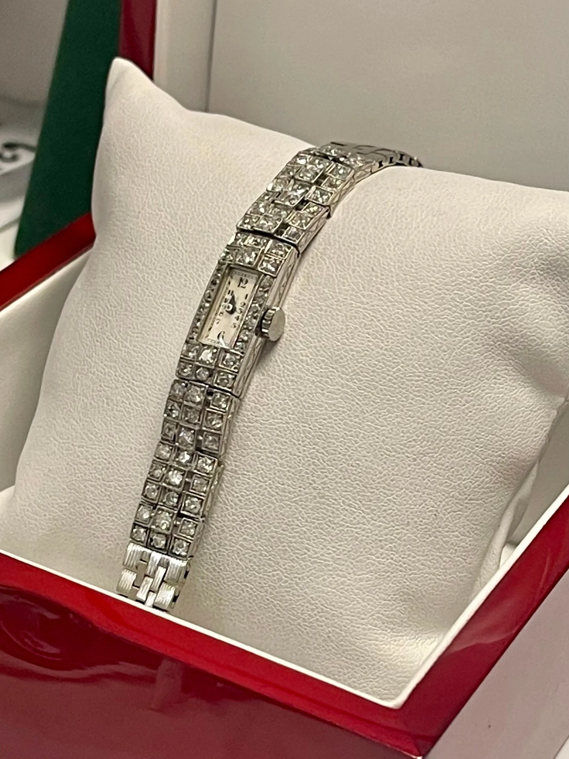 BAUME & MERCIER Vintage 1920s Platine W/ 77 Diamonds 31 Grams - $40K APR w/ COA!
