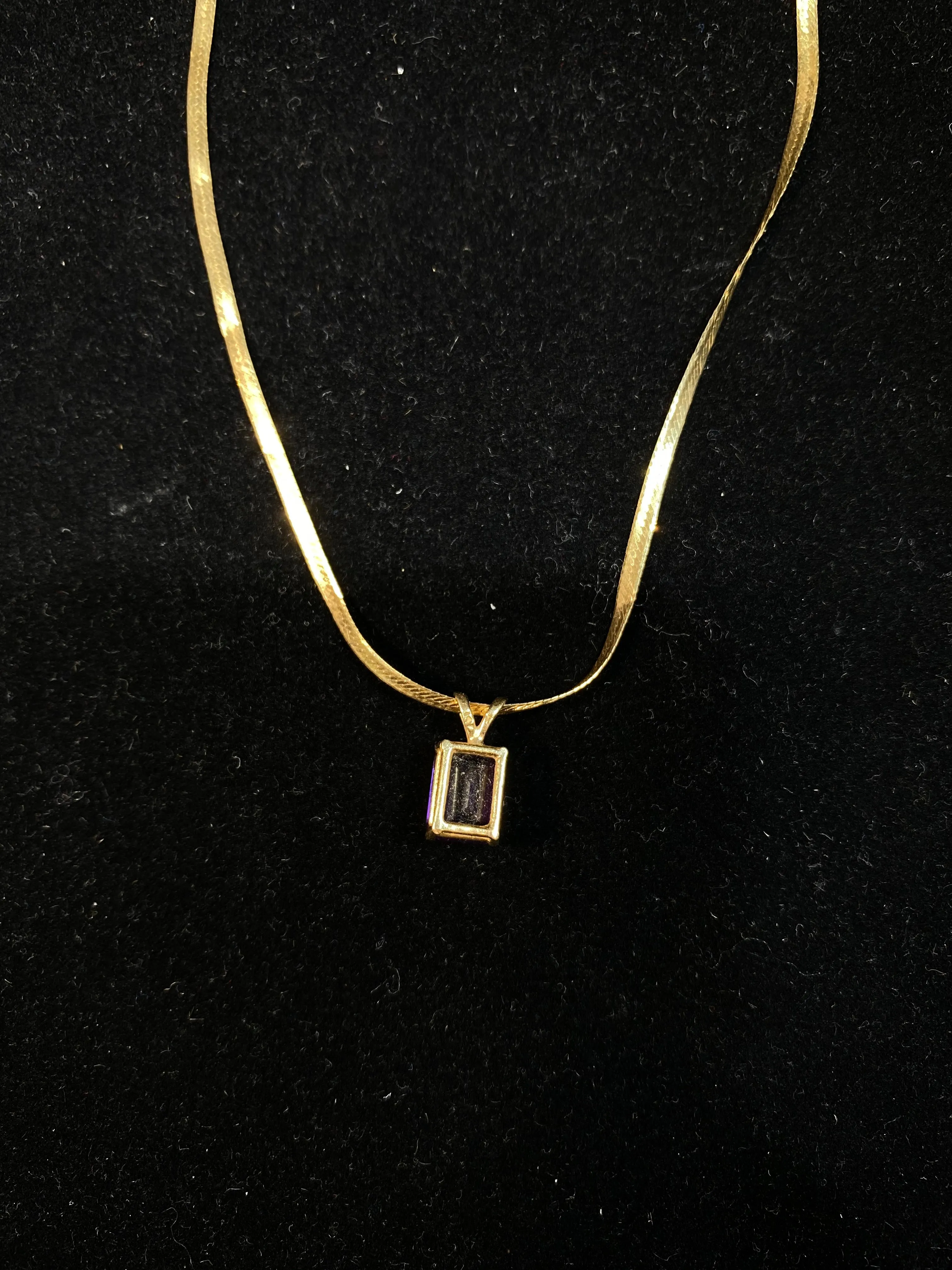Beautiful Amethyst necklace Solid Yellow Gold Appraisal $4K Value