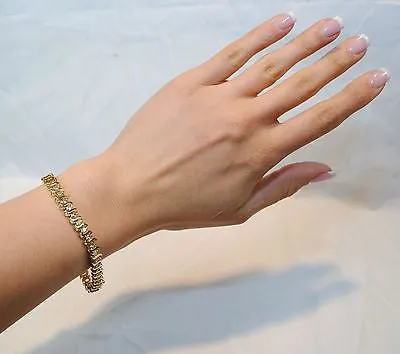 BEAUTIFUL Designer Diamond Tennis Bracelet Yellow Gold w/ 43 Diamonds & 2.50 Carats!  - $5K Appraisal Value! ✓
