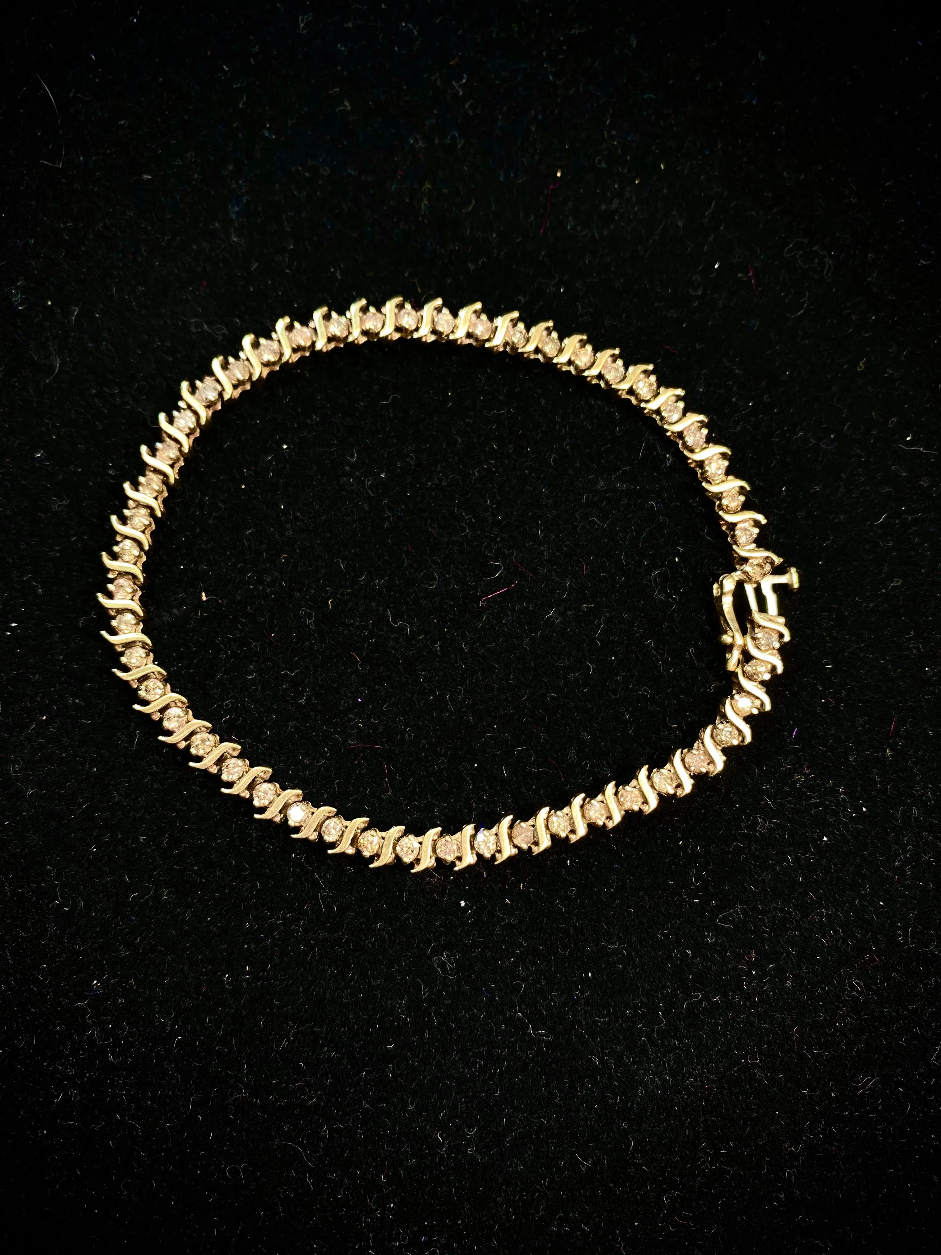 BEAUTIFUL Designer Diamond Tennis Bracelet Yellow Gold w/ 43 Diamonds & 2.50 Carats!  - $5K Appraisal Value! ✓