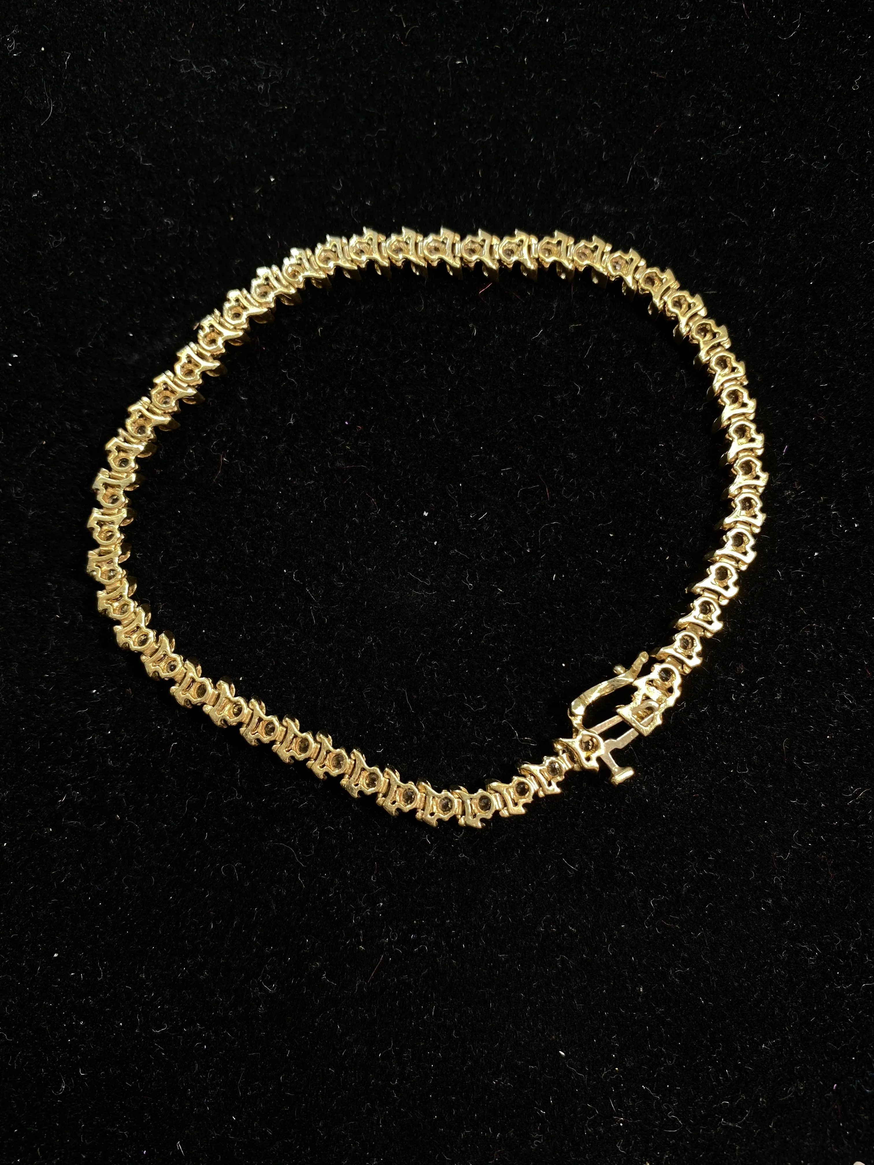 BEAUTIFUL Designer Diamond Tennis Bracelet Yellow Gold w/ 43 Diamonds & 2.50 Carats!  - $5K Appraisal Value! ✓