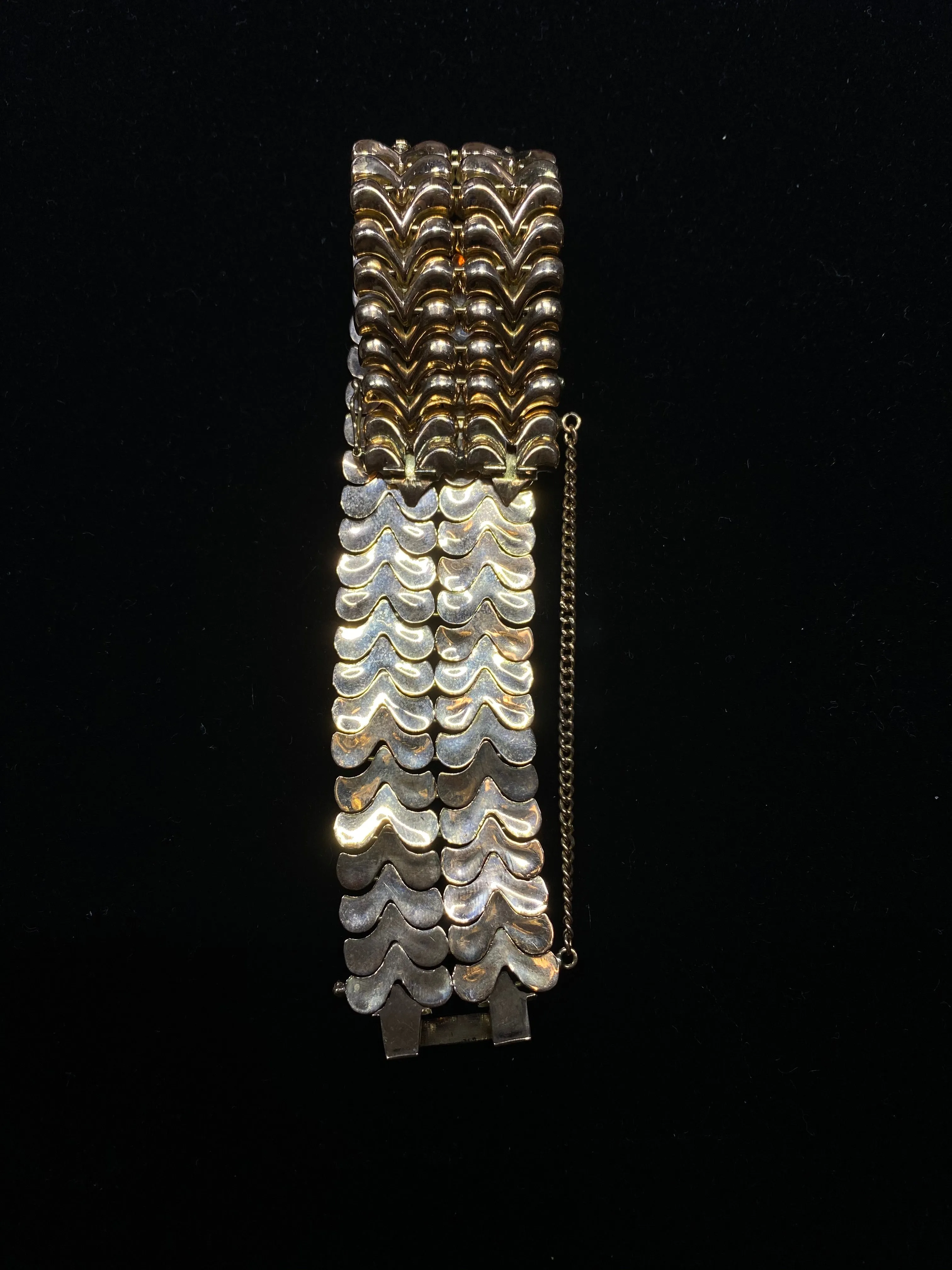 BEAUTIFUL Vintage Solid Rose Gold Wide-Link Bracelet - $12K Appraisal Value w/ CoA }✓