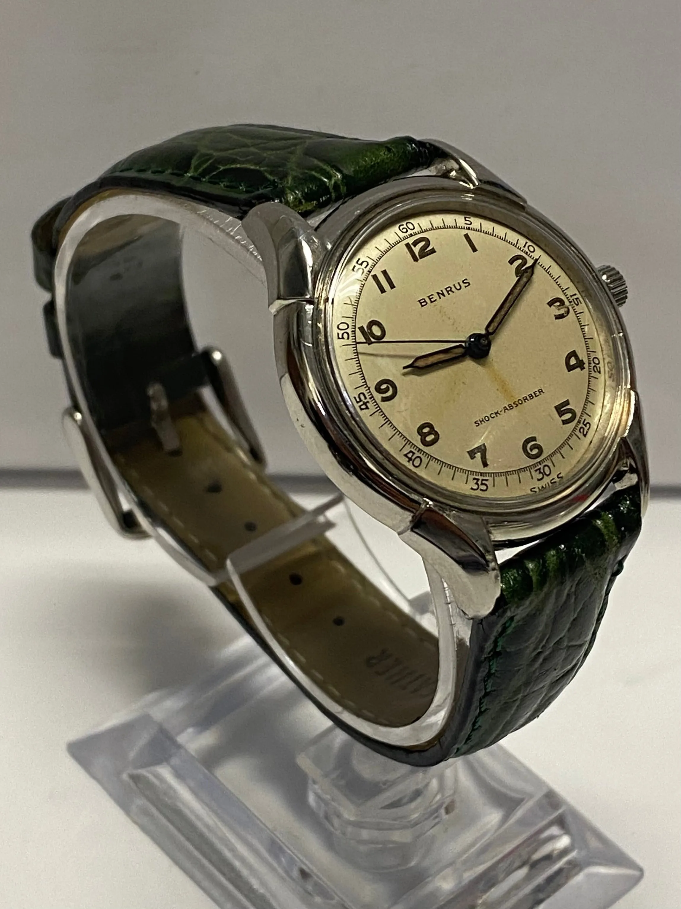 BENRUS Timeless Elegance Rare Circa 1940's Military-Style Watch- $5K APR w/ COA!