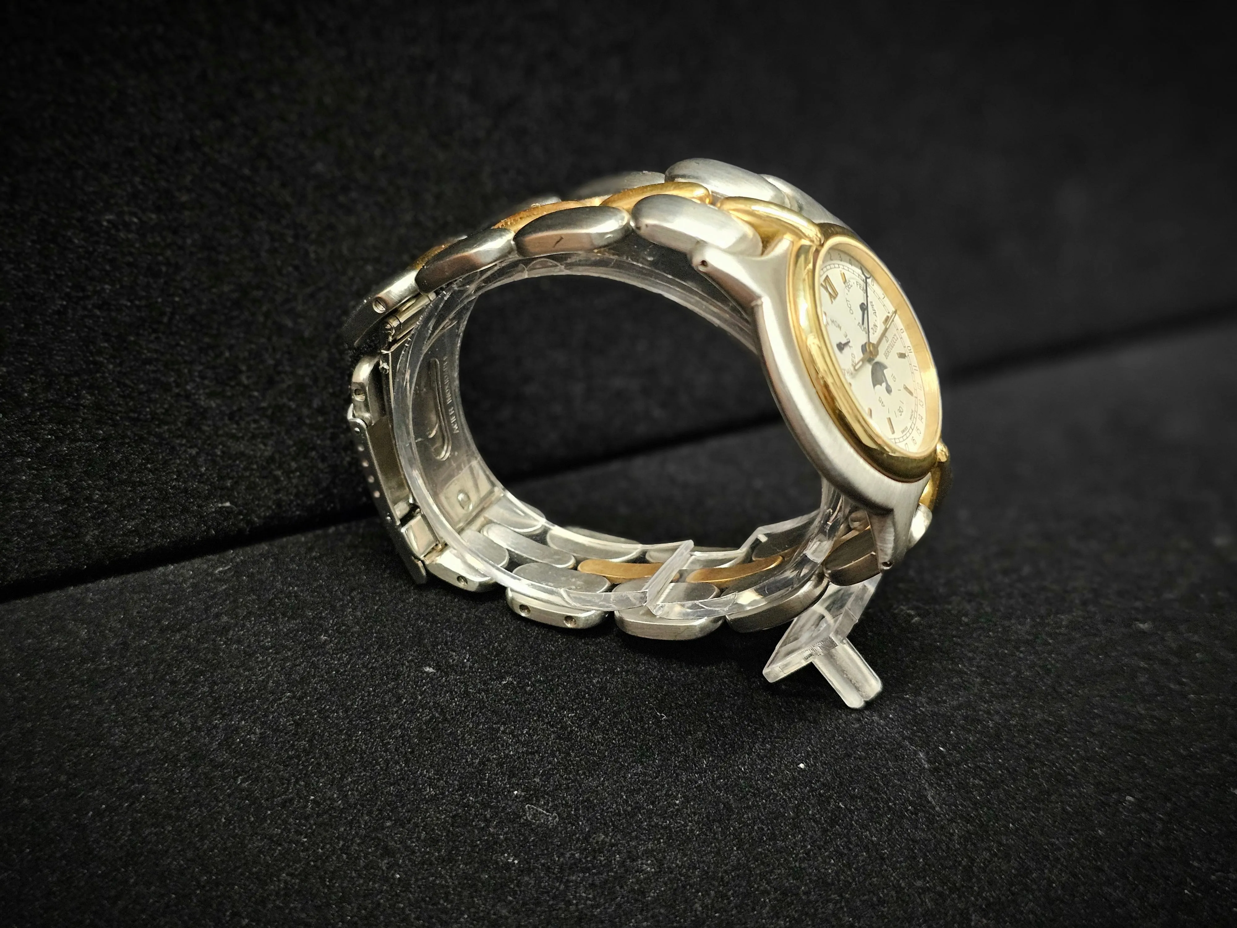 Bertolucci SS 18K YG Triple Calendar with Moonphase Men's Watch- $16K APR w/ COA