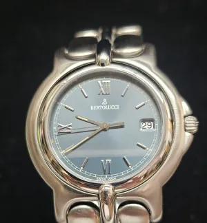 BERTOLUCCI SS Extremely Rare Blue Dial Brand New Men's Watch- $7K APR w/ COA!!!!