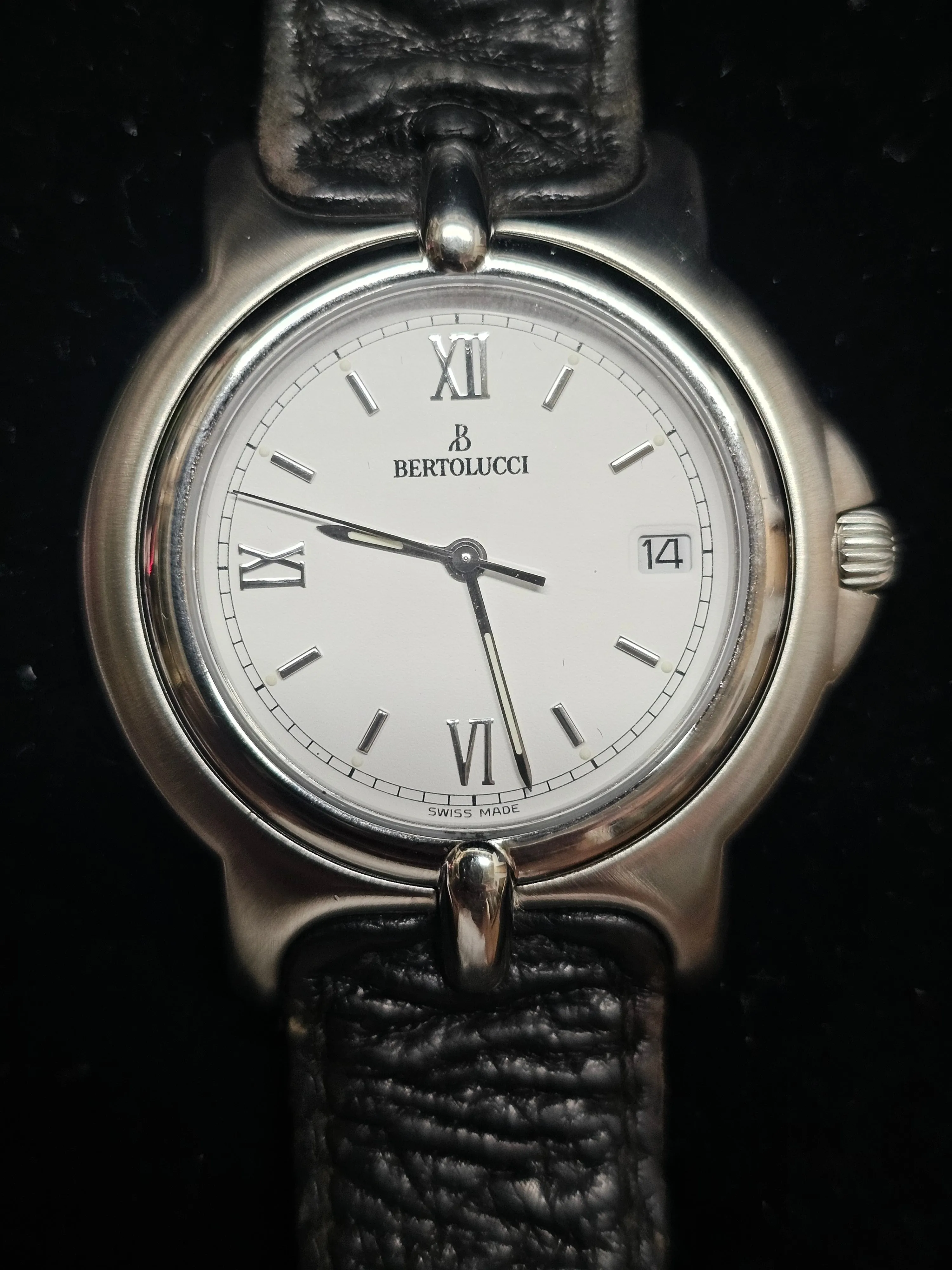 BERTOLUCCI SS Ref:113 8050 41 Day Feature, White Dial Mens Watch- $6K APR w/ COA