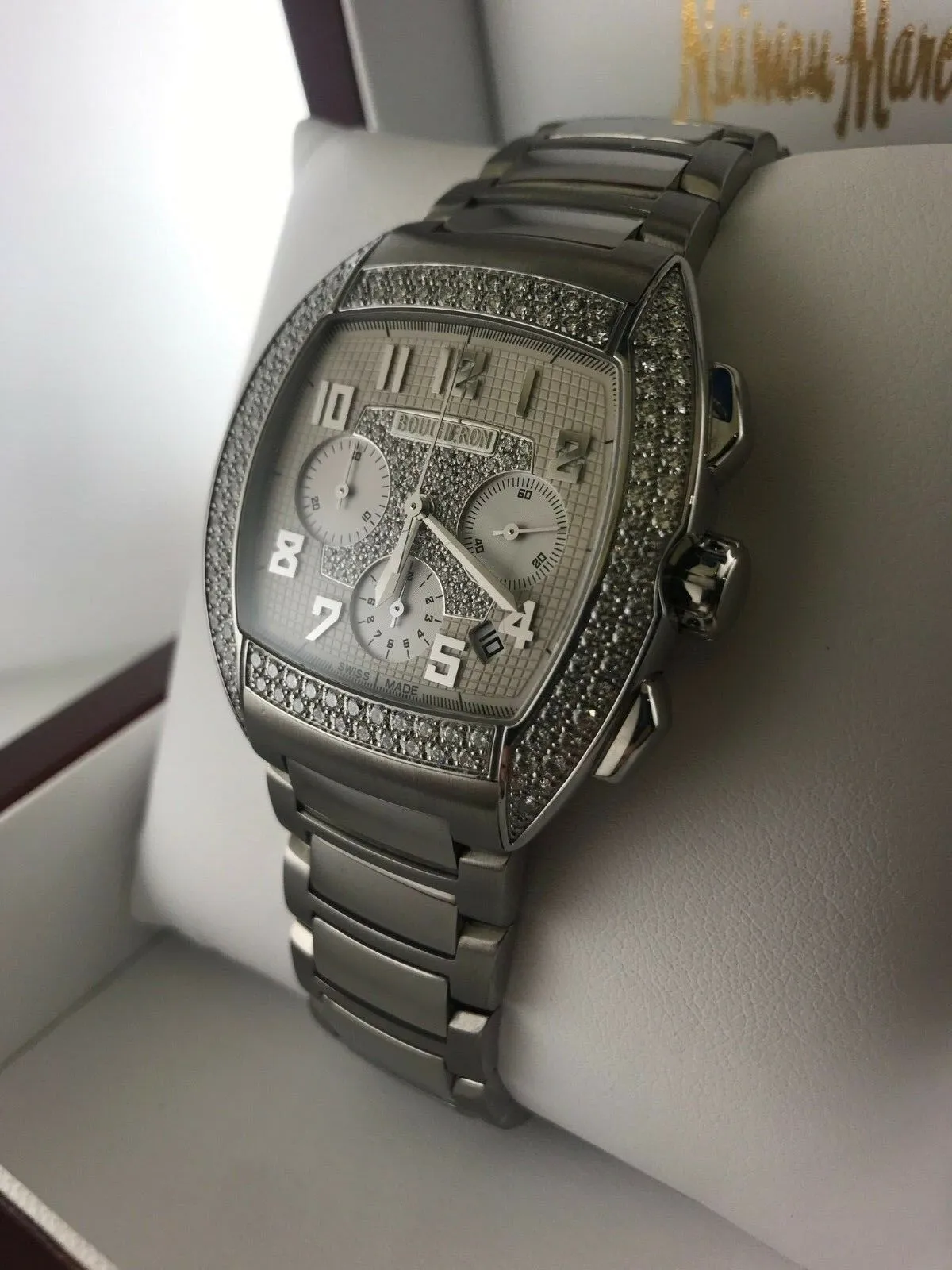 Boucheron MEC Chronograph XL | SS | 156 Diamonds - $40K VALUE!