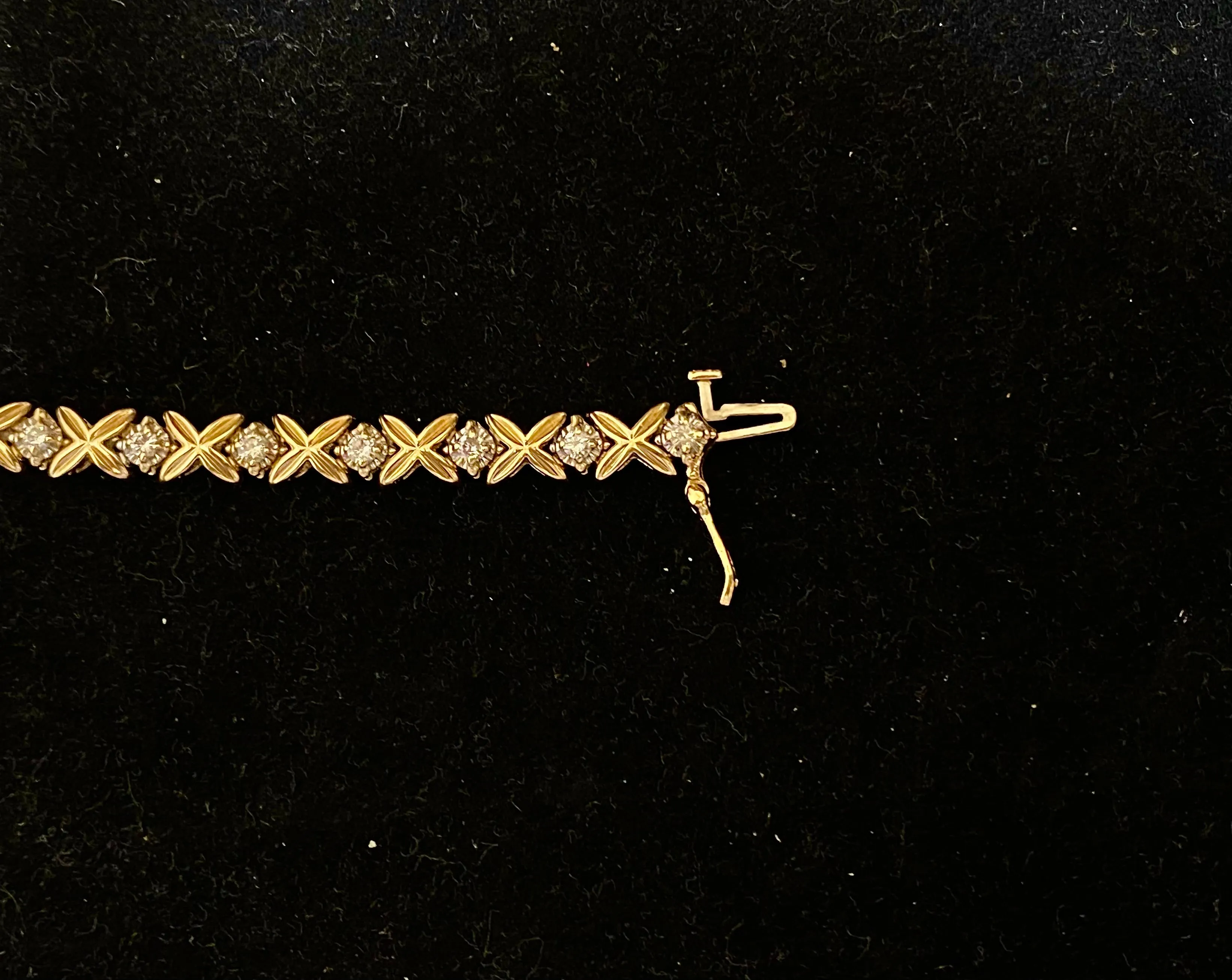BRACELET Tennis Style Unique Designer’s Solid YG w/Diamonds - $15K APR w/ CoA!!!