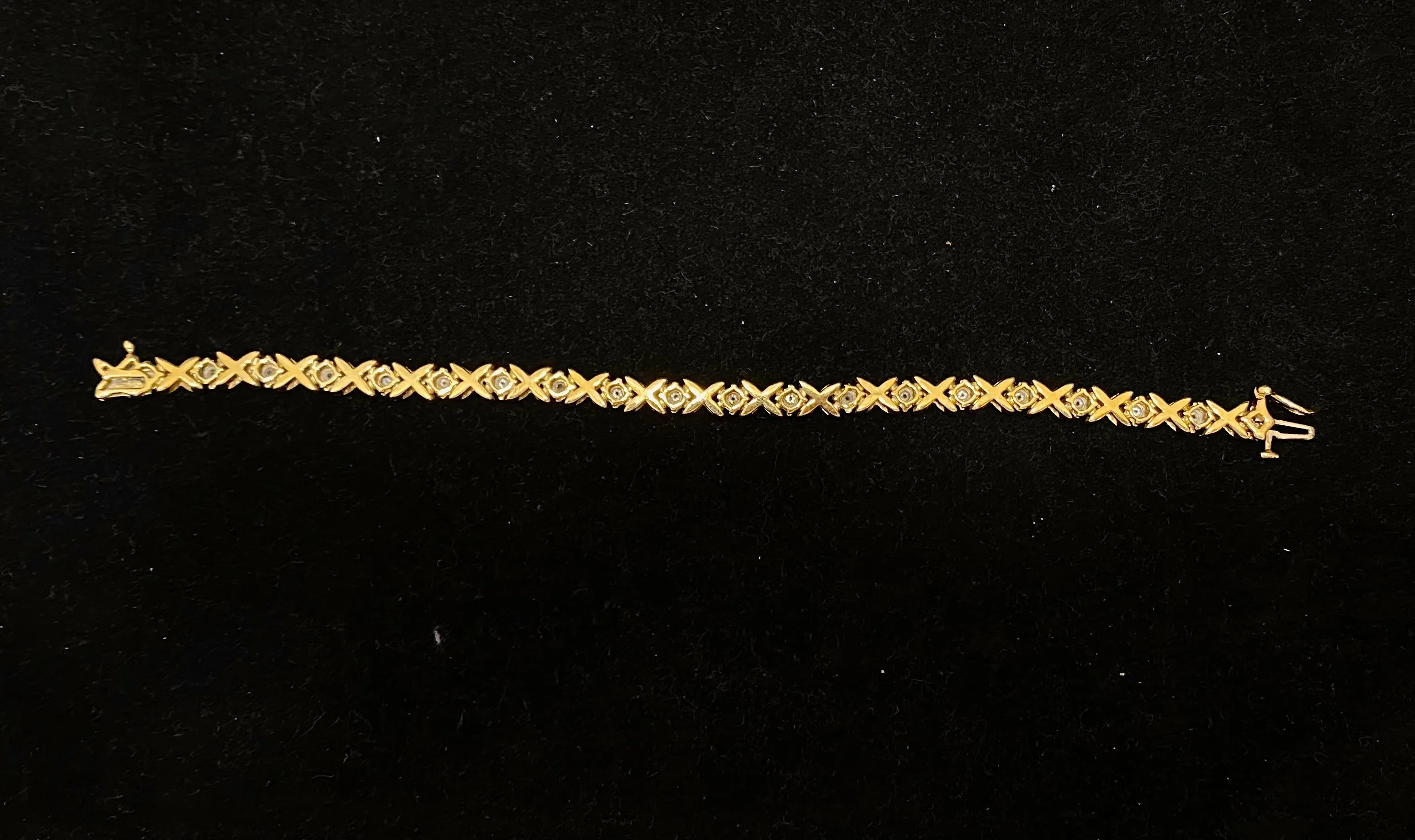 BRACELET Tennis Style Unique Designer’s Solid YG w/Diamonds - $15K APR w/ CoA!!!